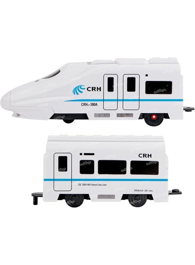 CRH high-speed remote-controlled train, electric train toy, white, with remote control and USB cable, for children - Image 2